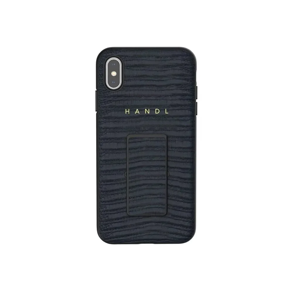Protective CASE‎ for iPhone Xs MAX - Handle Grip, NAVY CROC